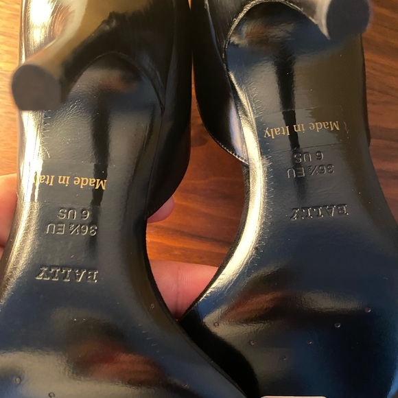 Bally leather sandals heels black sz 36.5 in box - Picture 10 of 17